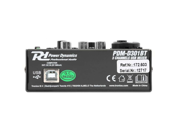 POWER DYNAMICS Pdm-d301bt Mixer 3ch/eq/usb/bt