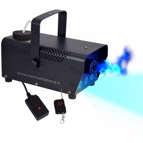 Karma DJ 702L Macchina del Fumo 700W con Led Blu e Radiocomando Feste Party + 1 lt liquido karma