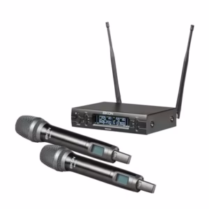 WM-1 EIKON WM900DM DUAL UHF C:614-670MHz 2 Mic Pro Wirel. Palmare x canto e present.