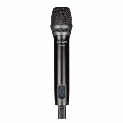EIKON WM900DM DUAL UHF C:614-670MHz 2 Mic Pro Wirel. Palmare x canto e present.