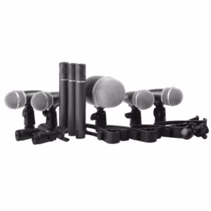 EIKON DMH8XL Set da 8 Microfoni x batteria completo di supporti e custodia